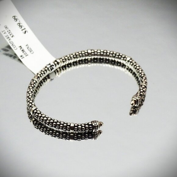 LAGOS Caviar Sterling Silver 6mm Cuff Bracelet - Picture 2 of 8